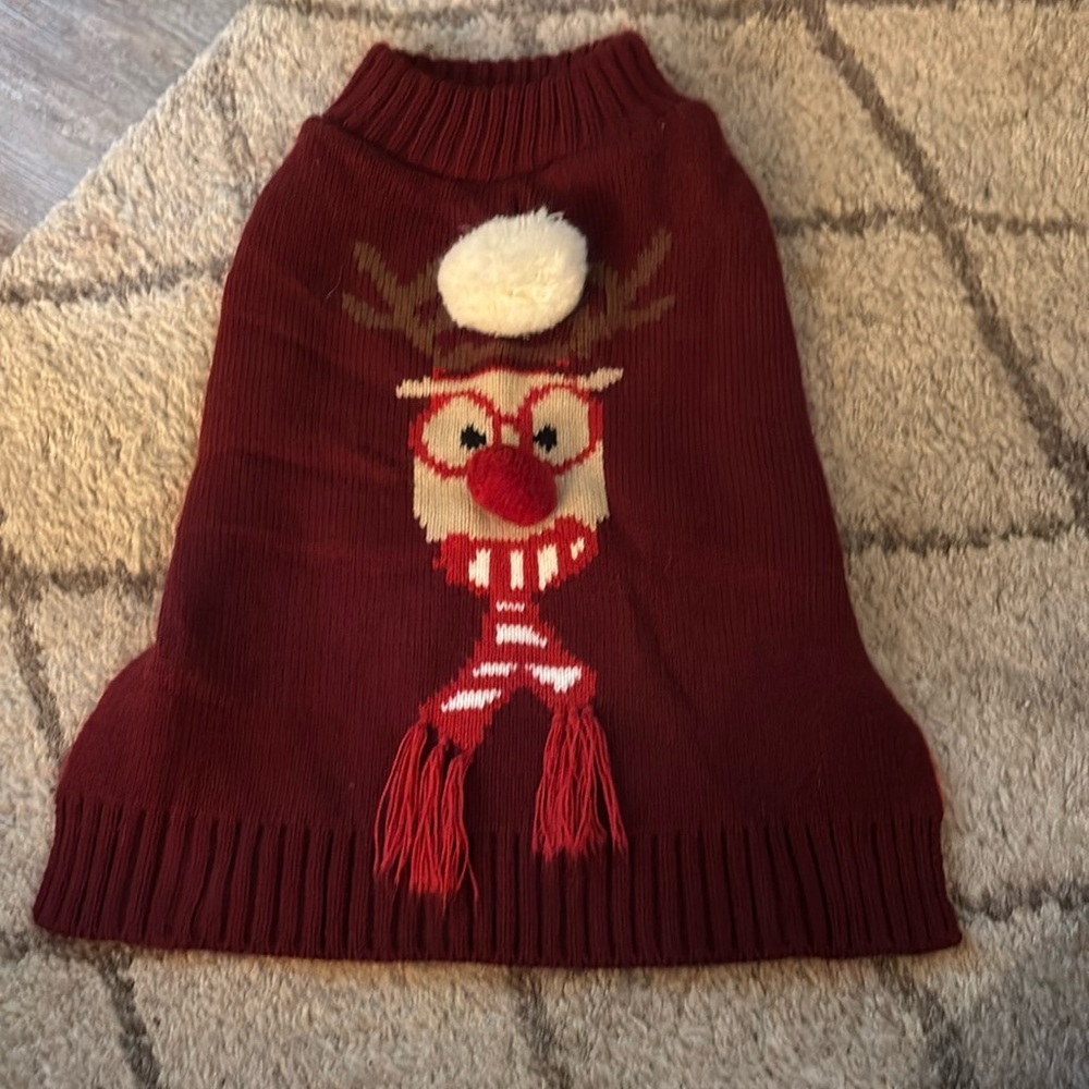 Festive dog sweater